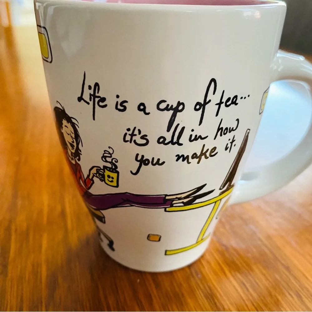 VINTAGE FUNNY MUG LIFE IS A CUP OF TEA